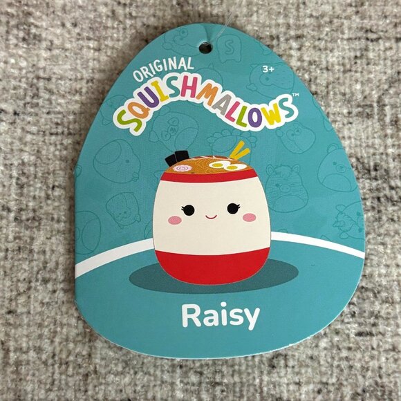 Squishmallow Official Kellytoy Plush Snack Raisy the Ramen Bowl 5" NWT w/ tags - Picture 6 of 7